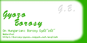 gyozo borosy business card